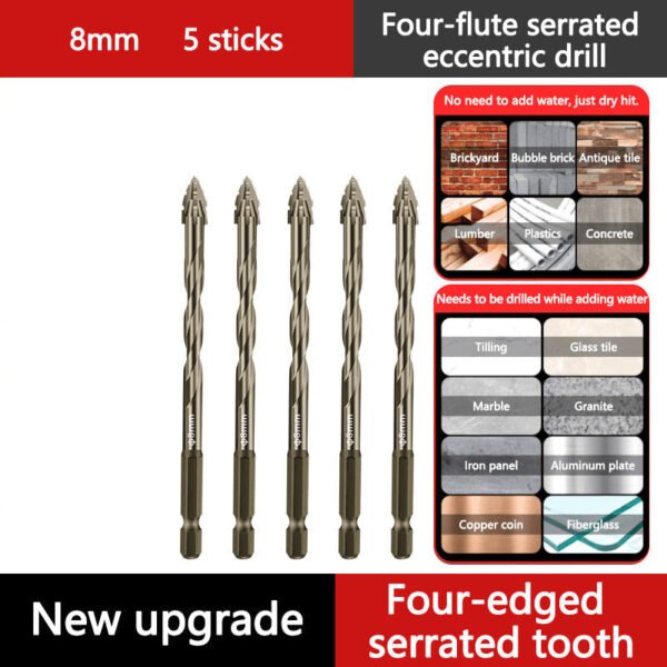 🔥2025 Hot Sale🔥High-Strength 4-Flute Serrated Eccentric Drill Bit Kit - Image 17