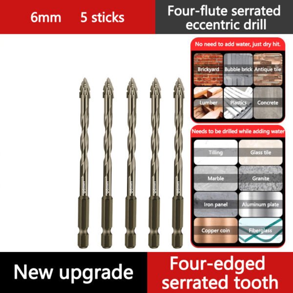 🔥2025 Hot Sale🔥High-Strength 4-Flute Serrated Eccentric Drill Bit Kit - Image 16