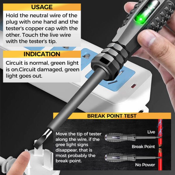 🔥2-in-1  High Torque Strong Magnetic Screwdriver Electricity Detector - Image 4