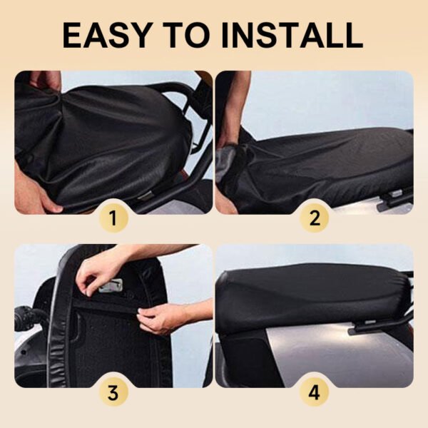 🔥Buy 1 Get  1🔥🛵💧 Waterproof Artificial Leather Seat Cover for Electric Moped - Stylish Protection Buy More Get More Ride with Confidence - Image 7