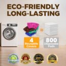 🧹🫧 One Cloth. Multiple Uses! Universal Cleaning Set for Brooms & Mops – Stain-Busting. Effort-Saving Magic ✨