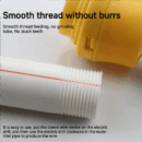 🌲Electric Drill Compatible PVC Pipe Threader Kit with Various Die Sizes