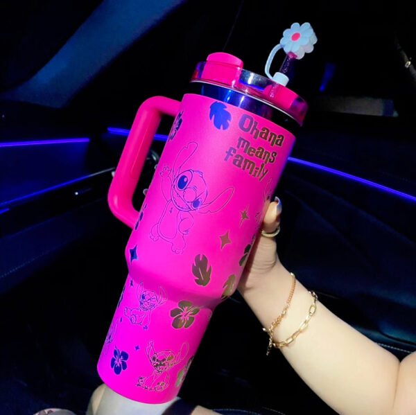 🔥Stitch Cup 40OZ 1200ML 🥰 Straw Topper as Free Gift🎁 - Image 5