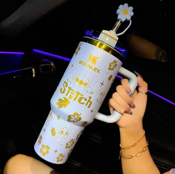 🔥Stitch Cup 40OZ 1200ML 🥰 Straw Topper as Free Gift🎁 - Image 4