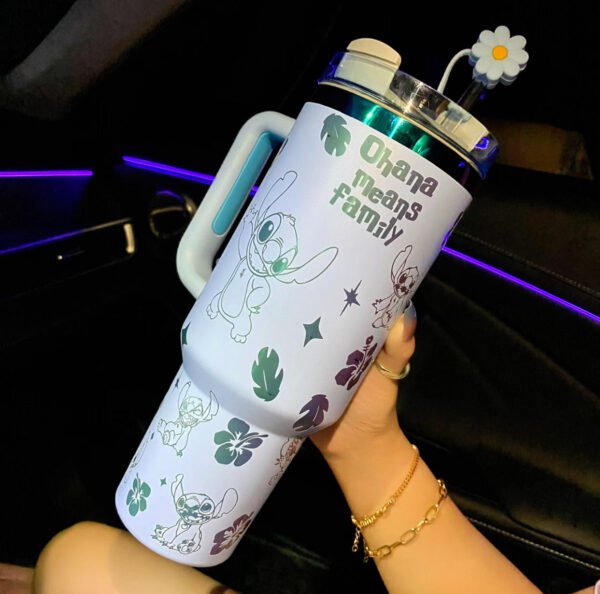 🔥Stitch Cup 40OZ 1200ML 🥰 Straw Topper as Free Gift🎁 - Image 3