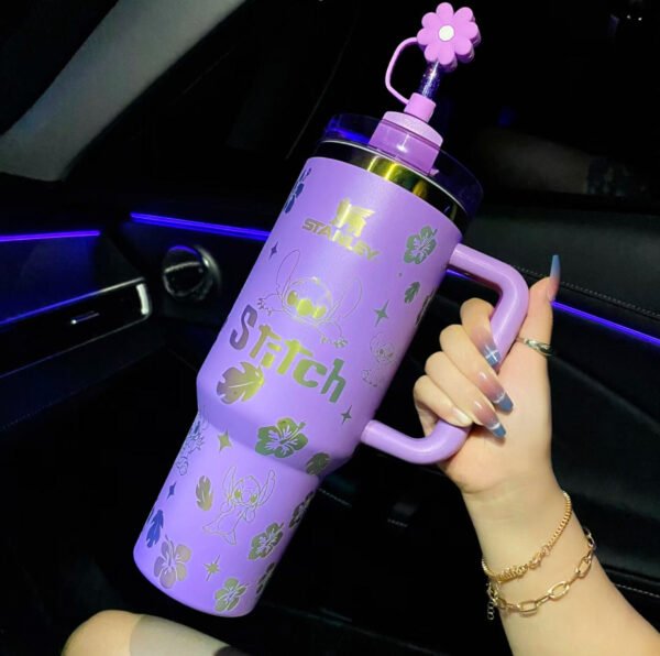 🔥Stitch Cup 40OZ 1200ML 🥰 Straw Topper as Free Gift🎁 - Image 2