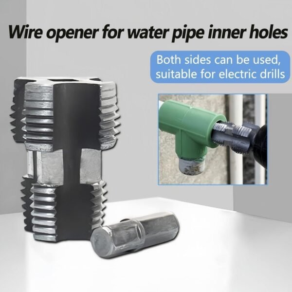 🌲Electric Drill Compatible PVC Pipe Threader Kit with Various Die Sizes - Image 4