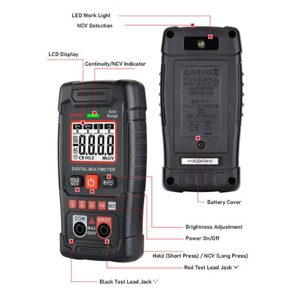 🔧⚡️ Smart Anti-Burn Multimeter! 4000-Count Auto-Ranging. Palm-Sized Zero-Fail Measurement Tool ✨ - Image 3