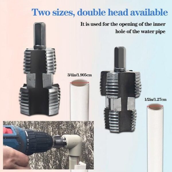 🌲Electric Drill Compatible PVC Pipe Threader Kit with Various Die Sizes - Image 6