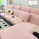 Faux Cashmere Stretch Sofa Cover with Anti-slip Backing