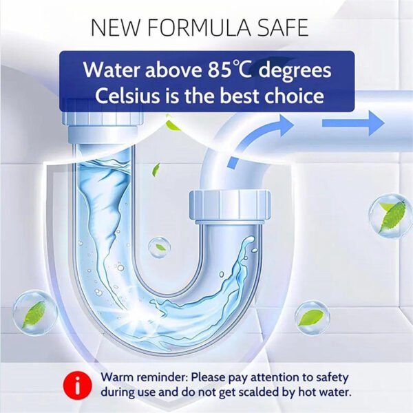 Drain Clog Remover. Pipeline Dredging Agent. Powerful Quick Cleaning Drain Toilet Cleaner Tool. Unclog Toilet Clog And Kitchen Sink Pipe Unblocker Powder - Image 5