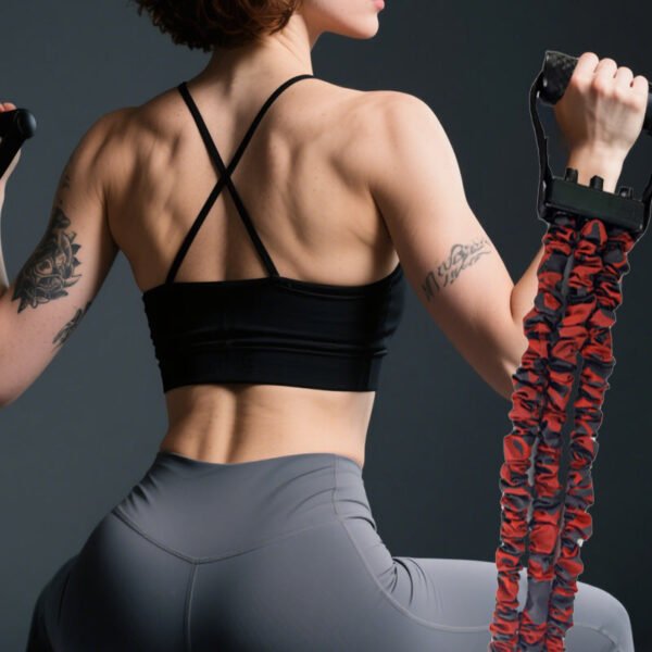 3-Way Natural Latex Resistance Band - Full Body Stretching & Strength Training - Image 7